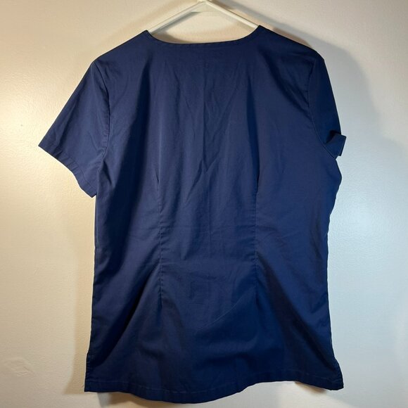 Butter Soft Women's Navy Medium Scrub Top - Picture 5 of 5